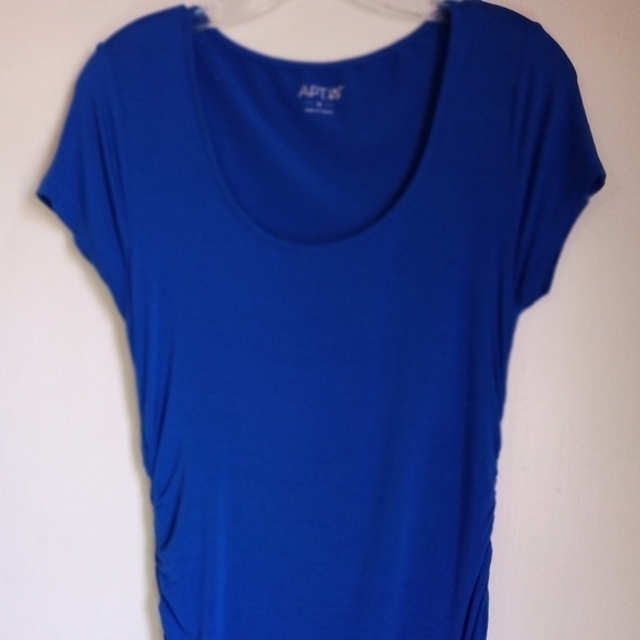 Apt 9 cobalt blue ruched jersey knit maxi dress women's size medium - Picture 1 of 6